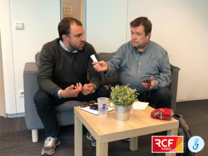 Rencontre entre Benjamin Cocriamont et Eric Cooper pour la radio RCF