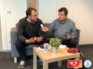 Rencontre entre Benjamin Cocriamont et Eric Cooper pour la radio RCF